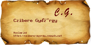 Czibere György névjegykártya