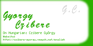 gyorgy czibere business card